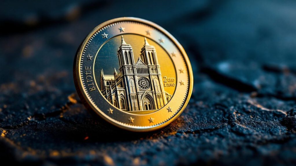la banque de france annonce le succès des pièces de 2€ notre-dame : disponibles en septembre, elles s'arrachent déjà à 25€ en précommande avec seulement 150 000 exemplaires proposés en agences. profitez d'une pièce de collection rare !