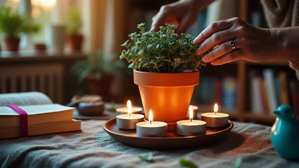 découvrez l’astuce ingénieuse de cette grand-mère : elle utilise une bougie chauffe-plat sous un pot en terre pour créer une source de chaleur surprenante et économique à la maison. vous serez étonné par le résultat !