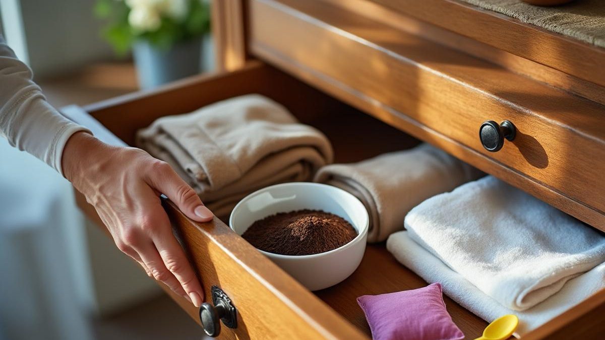 découvrez pourquoi cette grand-mère place du café moulu dans ses tiroirs : une astuce simple et surprenante pour garder vos vêtements frais et éliminer les mauvaises odeurs. essayez cette méthode naturelle à la maison !