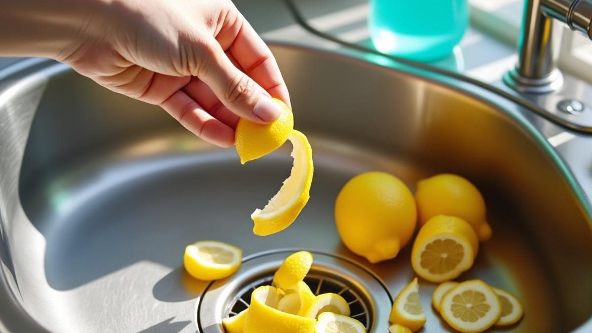 découvrez l'astuce de la peau d'agrume à utiliser dans votre broyeur d'évier : conseillée par les plombiers, elle désinfecte et parfume votre cuisine en seulement 30 secondes. essayez ce geste simple pour un évier toujours frais !